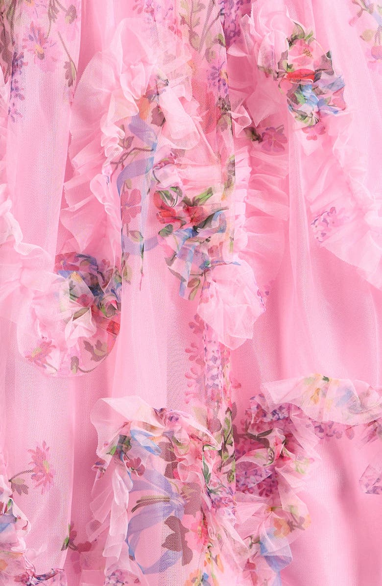 Ava & Yelly Kids' Cupcake Floral Ruffle Party Dress, Alternate, color, Pink