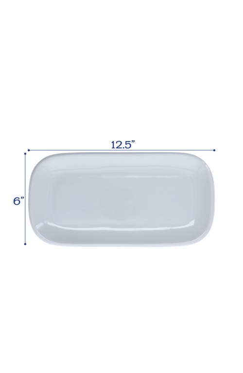 Bia Cordon Bleu Set Of 2 Assorted Impulse Rectangular Platters In Blue