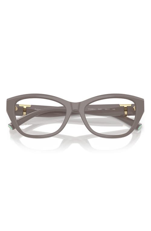 Tiffany & Co . 52mm Cat Eye Optical Glasses In Brown