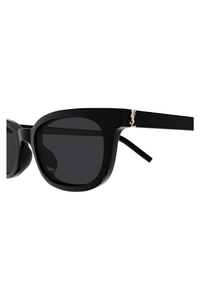 SL M160 53mm Polarized Cat Eye Sunglasses, Alternate, color, BLACK