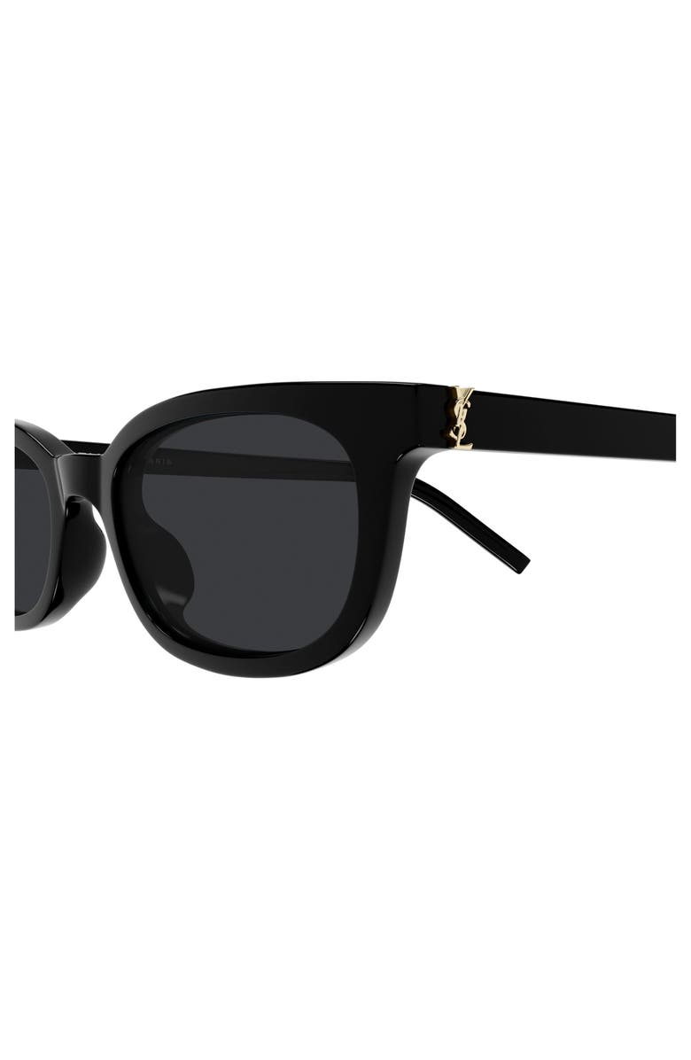 Saint Laurent SL M160 53mm Polarized Cat Eye Sunglasses, Alternate, color, Black