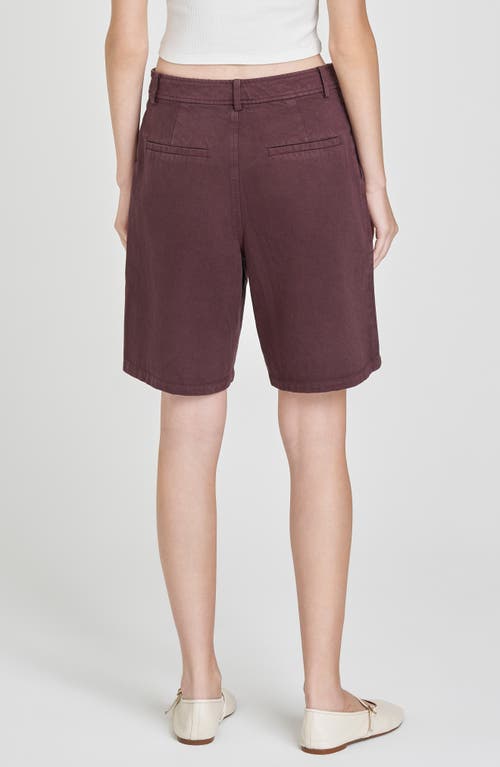 Wayf Huxley Denim Bermuda Shorts In Brown