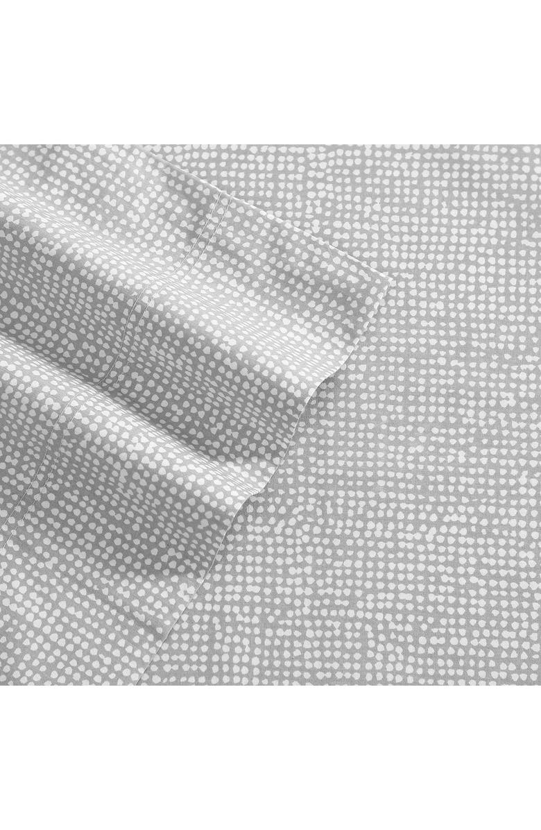 Marimekko Orkanen 200 Thread Count Cotton Queen Sheet Set, Alternate, color, Open Medium Grey