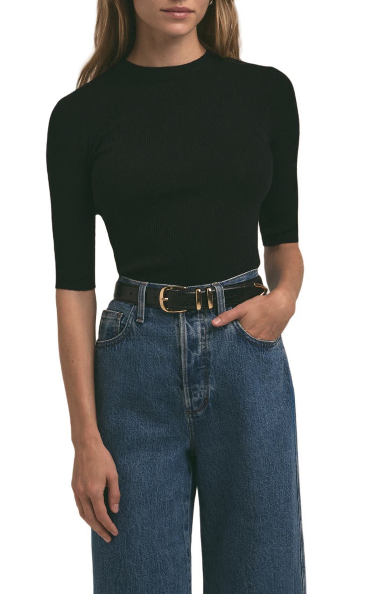 Favorite Daughter The Amelia Elbow Sleeve Wool Sweater, Main, color,