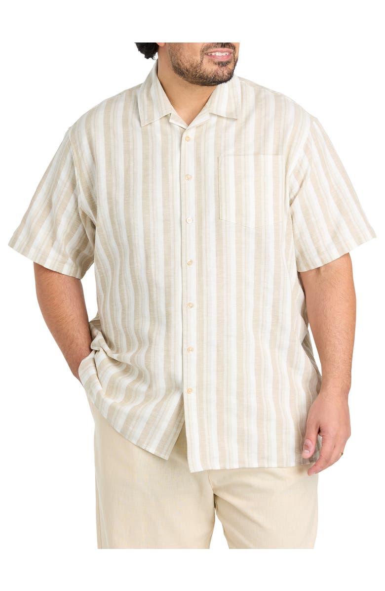 O'Neill Big & Tall Striped Sport Shirt, Main, color, Light Khaki