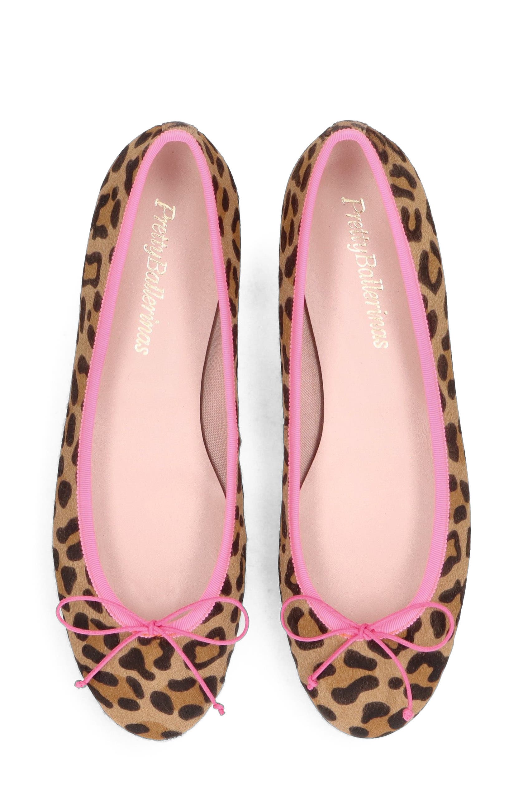 Pretty Ballerinas Round Toe Leopard Ballet Flat, Alternate, color, Black