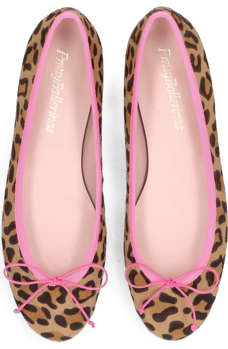 Pretty Ballerinas Round Toe Leopard Ballet Flat, Alternate, color, Black