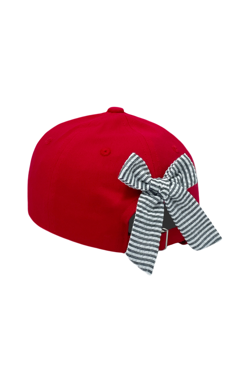 Bits & Bows Georgia Bulldogs Bow Baseball Hat In Red