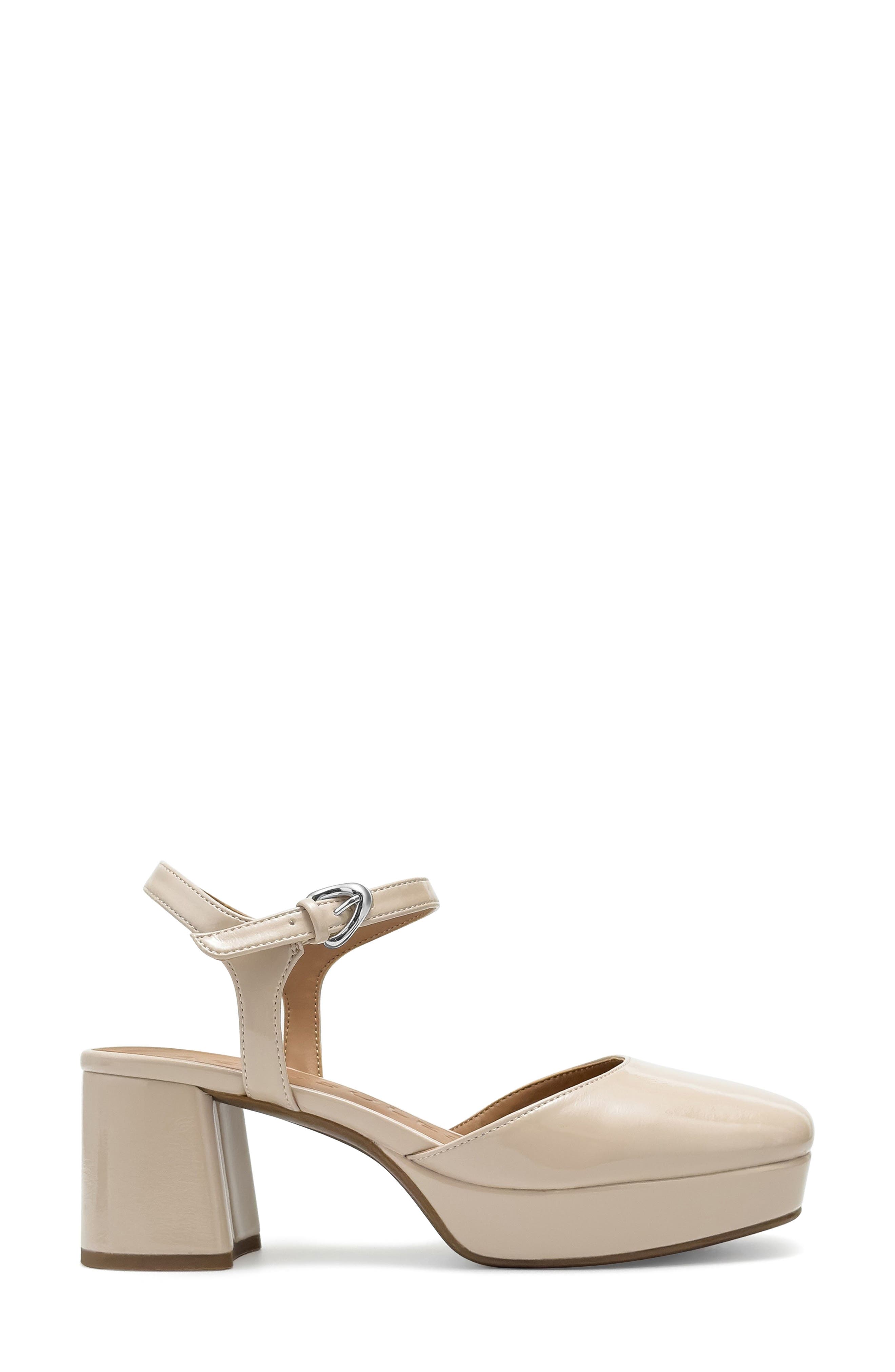 Senna Ankle Strap Platform Pump, Alternate, color, STONE SUEDE