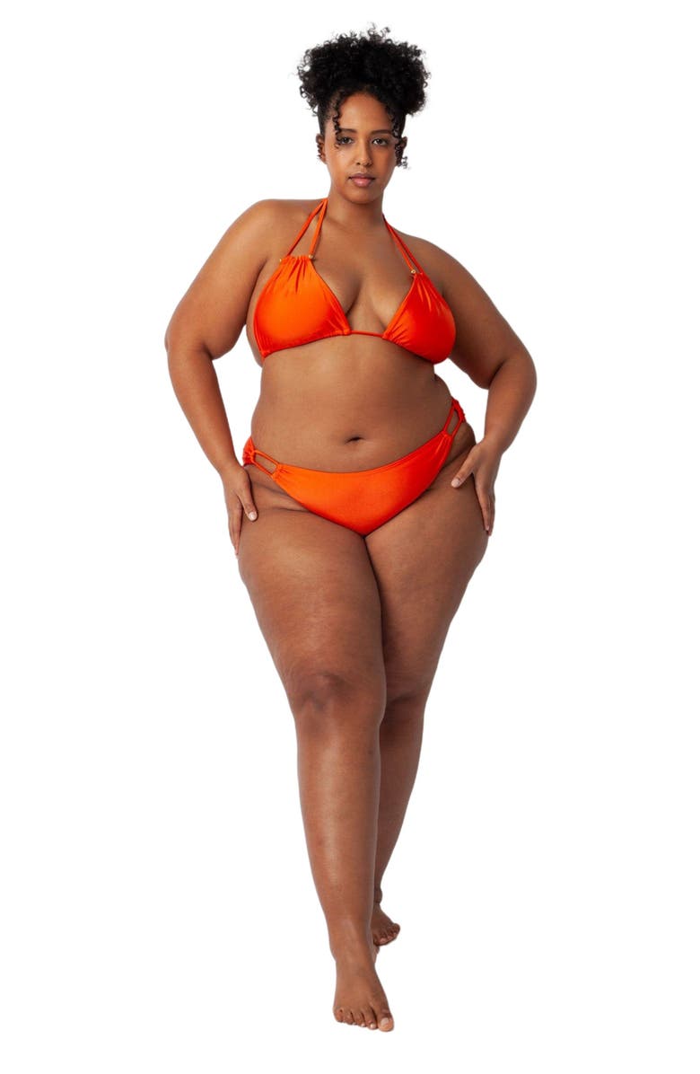 Villa Fresca Bianca Bikini Swim Bottoms, Alternate, color, Tangerine