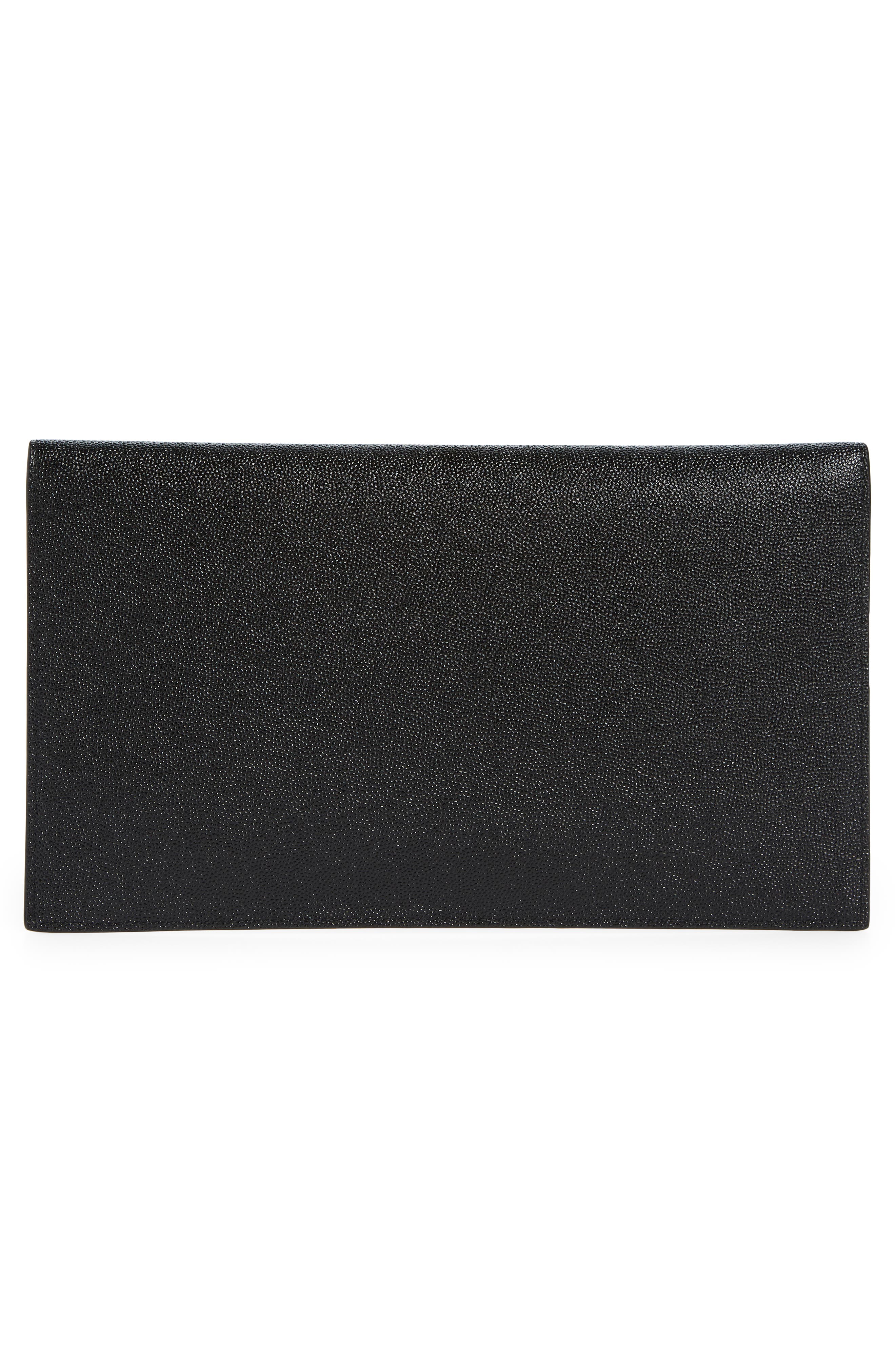 Saint Laurent Uptown Pebbled Leather Pouch, Alternate, color, 