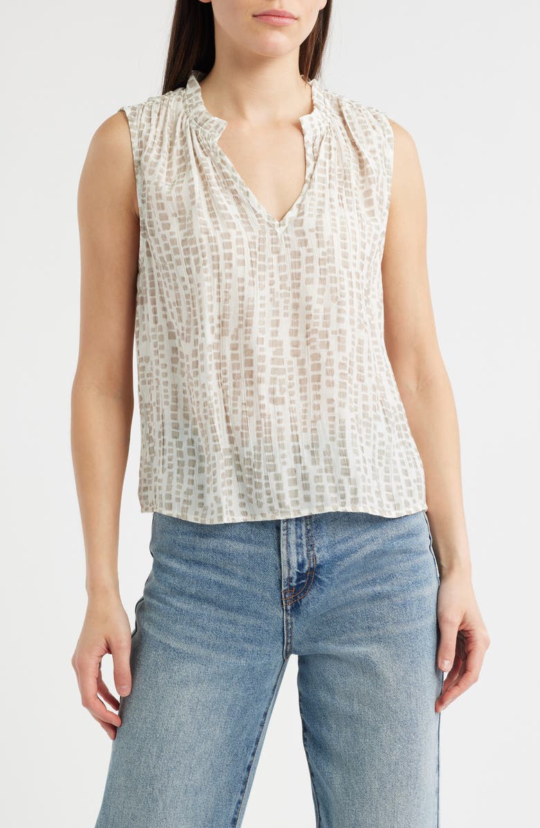 Bella Dahl Ruffle Neck Sleeveless Top, Main, color, 