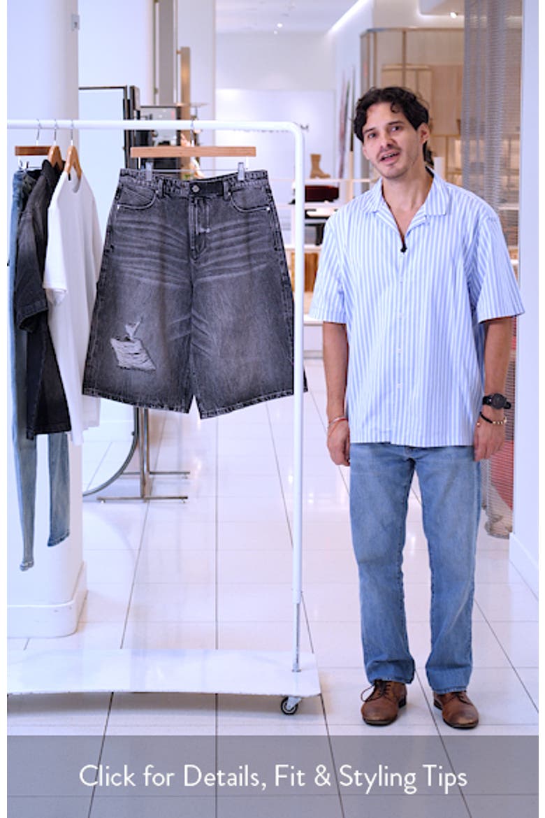 Gustavo Oversize Denim Bermuda Shorts video