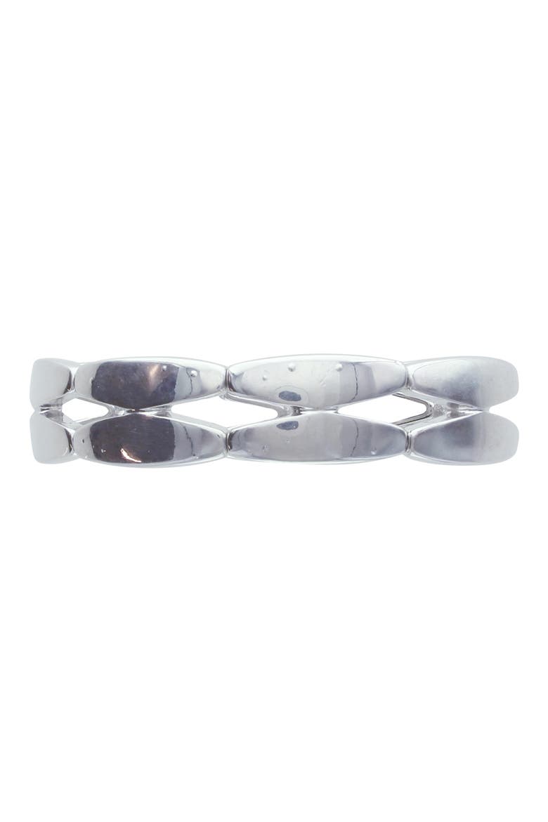 Geometric Link Stretch Bracelet, Alternate, color, SILVER