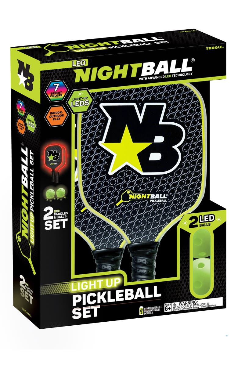 Tangle NightBall<sup>®</sup> Light-Up Pickleball Set, Alternate, color, Multi