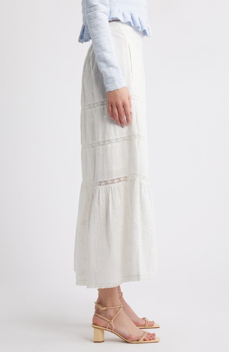 LoveShackFancy Ritson Cotton Skirt, Alternate, color, White