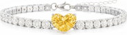 Donatello Gian Crystal Heart Tennis Bracelets