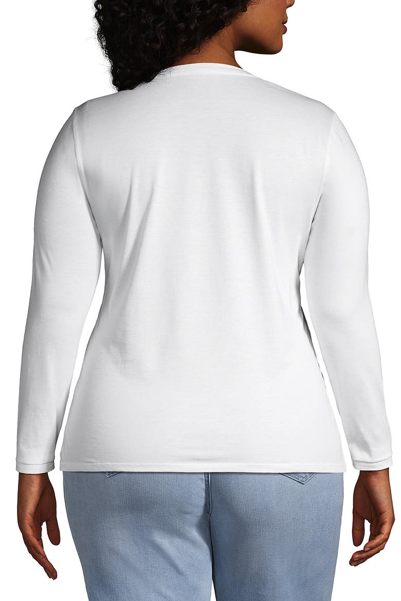 Supima Cotton Long Sleeve Crewneck T-Shirt, Alternate, color, White