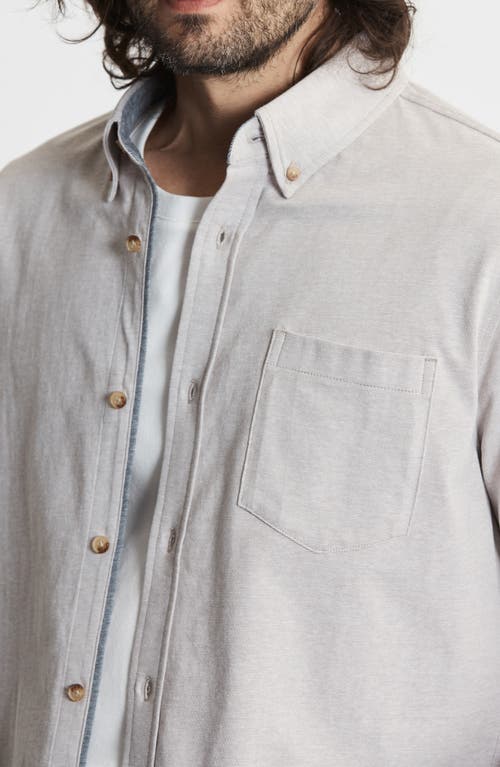 Jachs Short Sleeve Cotton Knit Button-up Shirt