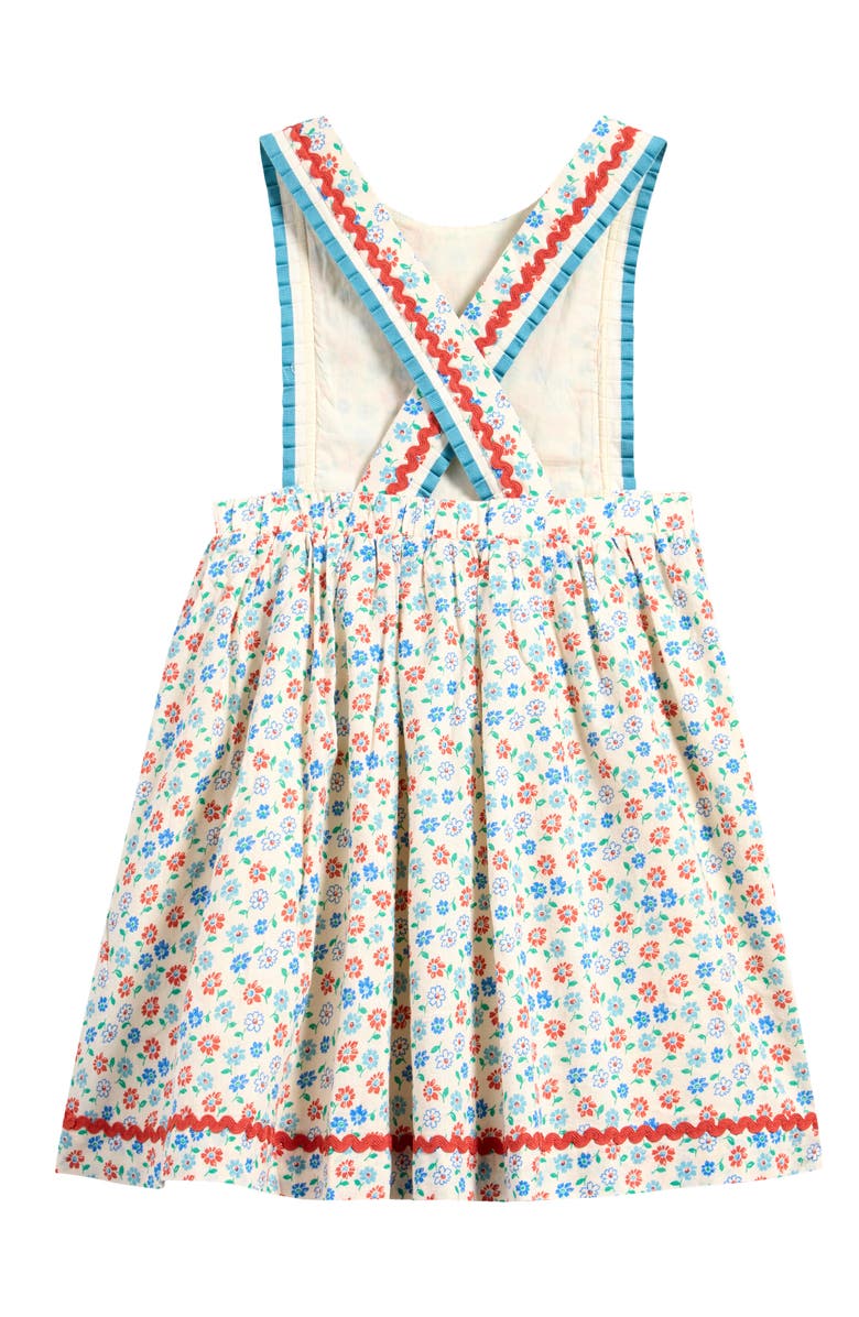 Mini Boden Kids' Gladys Floral Pinafore Dress, Alternate, color, 