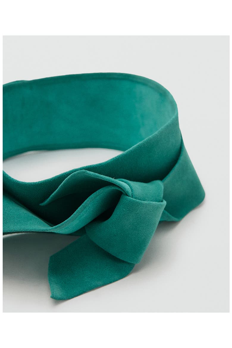 Starring Hailey Bieber Suede Cummerbund Belt, Alternate, color, TURQUOISE