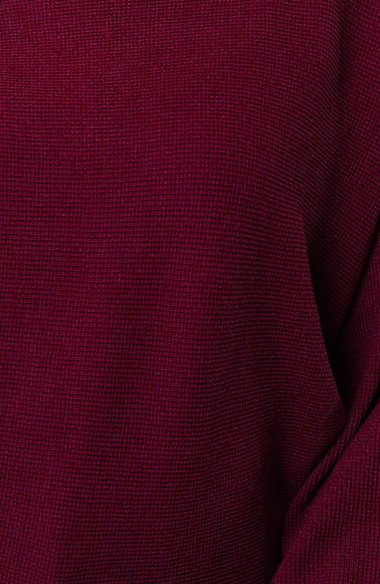CYRUS Yummy Dolman Waffle Knit Sweater, Alternate, color, Red Mahogany