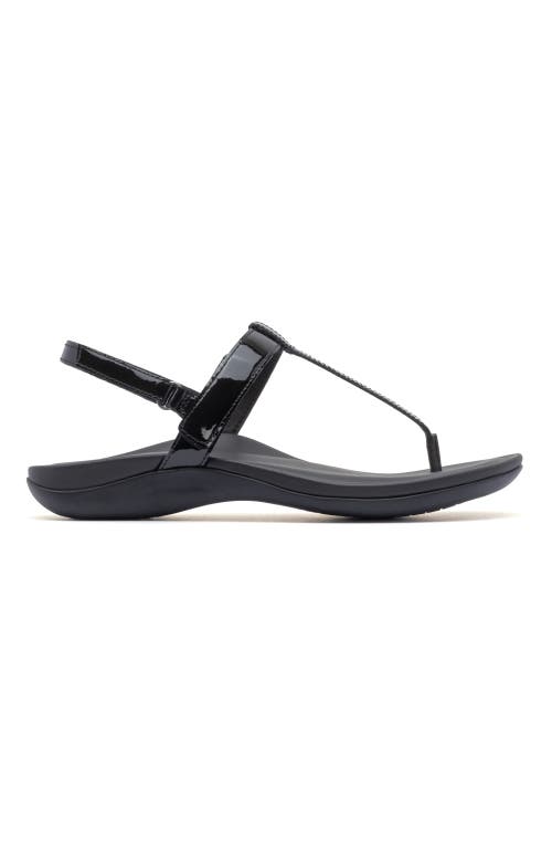 Abeo Oasis T Strap Sandal In Black - Regular