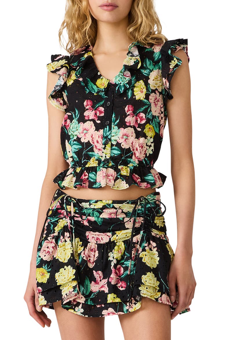 Mayra Top, Main, color, BLACK DITSY FLORAL