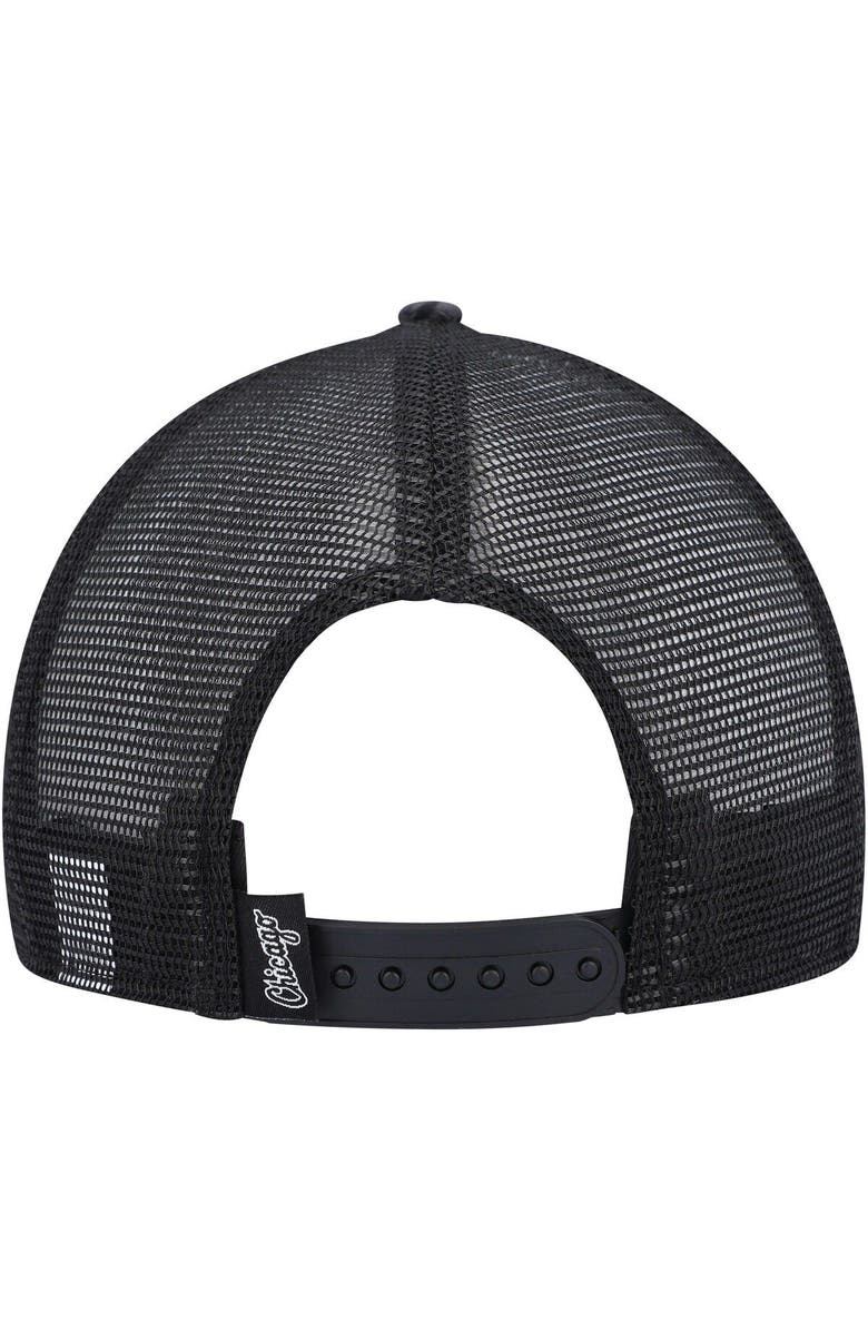 New Era Men's New Era Black Chicago White Sox Repeat A-Frame 9FIFTY Trucker Snapback Hat, Alternate, color, Black