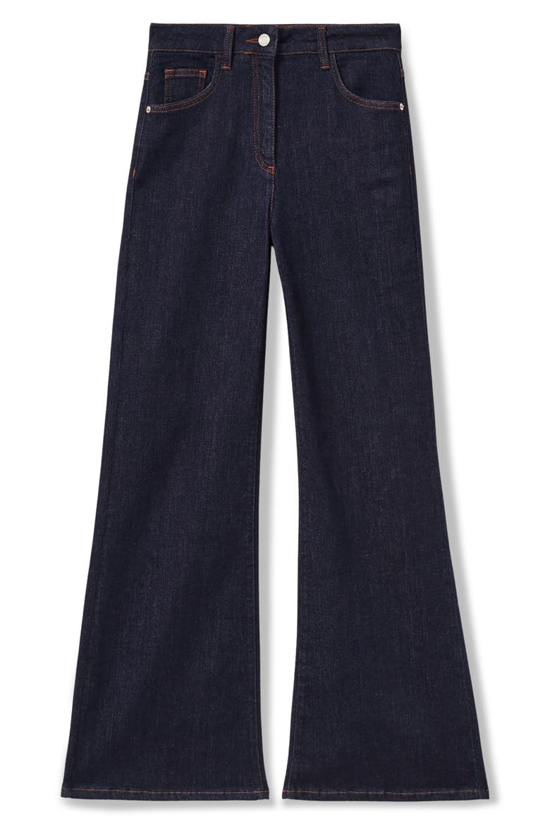 Bonnie Flare Jeans, Alternate, color, DARK BLUE