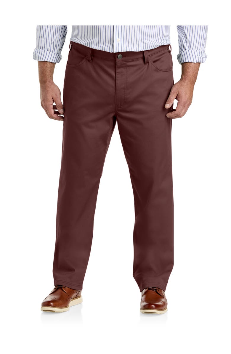 Oak Hill Premium by DXL Straight-Fit Tech Pants, Main, color, Bitter Chocolate