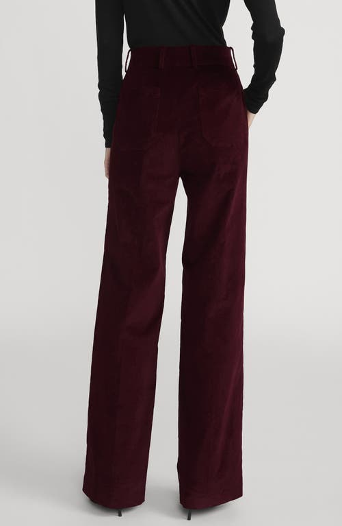 Frame Modernist High Waist Pocket Pants In Burgundy