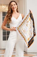 SILKSILKY Pure Silk Diversity Pattern Square Scarf