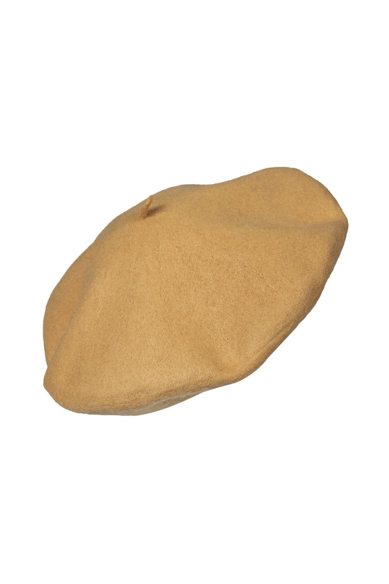 Classic Beret, Alternate, color, Camel Heather