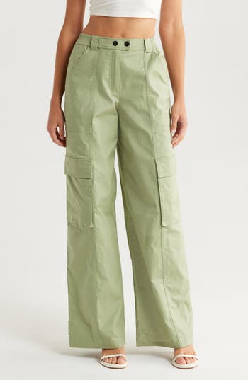 Simkhai Lionelle Stretch Cotton Cargo Pants In Green