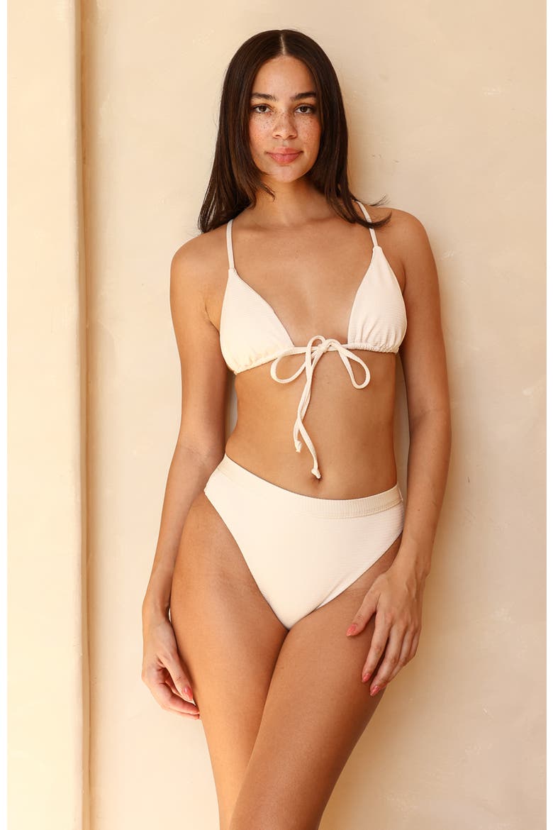 Ultra High Waist Cheeky Bikini Bottom, Main, color, Dove