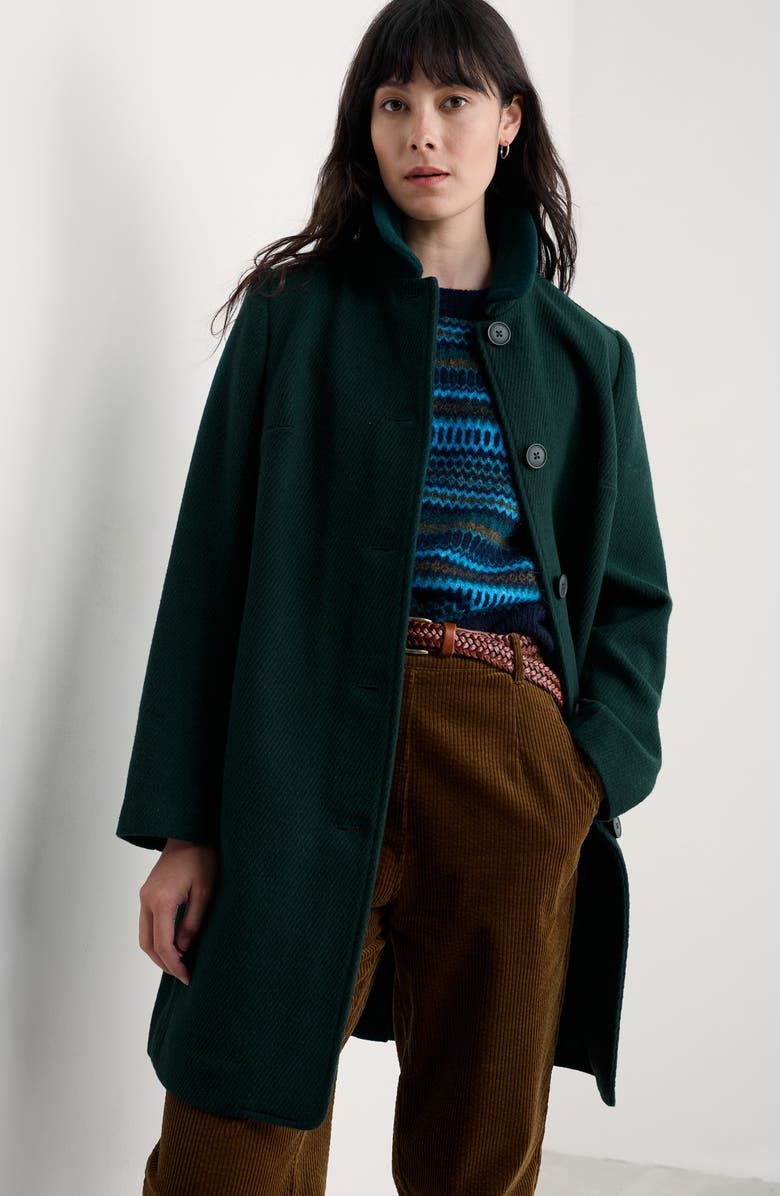 Seasalt Cornwall Wood Cabin Coat, Alternate, color, Verte
