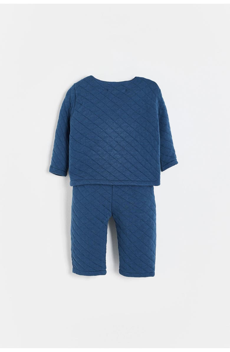 Babycottons Mat 0 Cardigan and Pants set for Infant, Alternate, color, Pastel-Blue