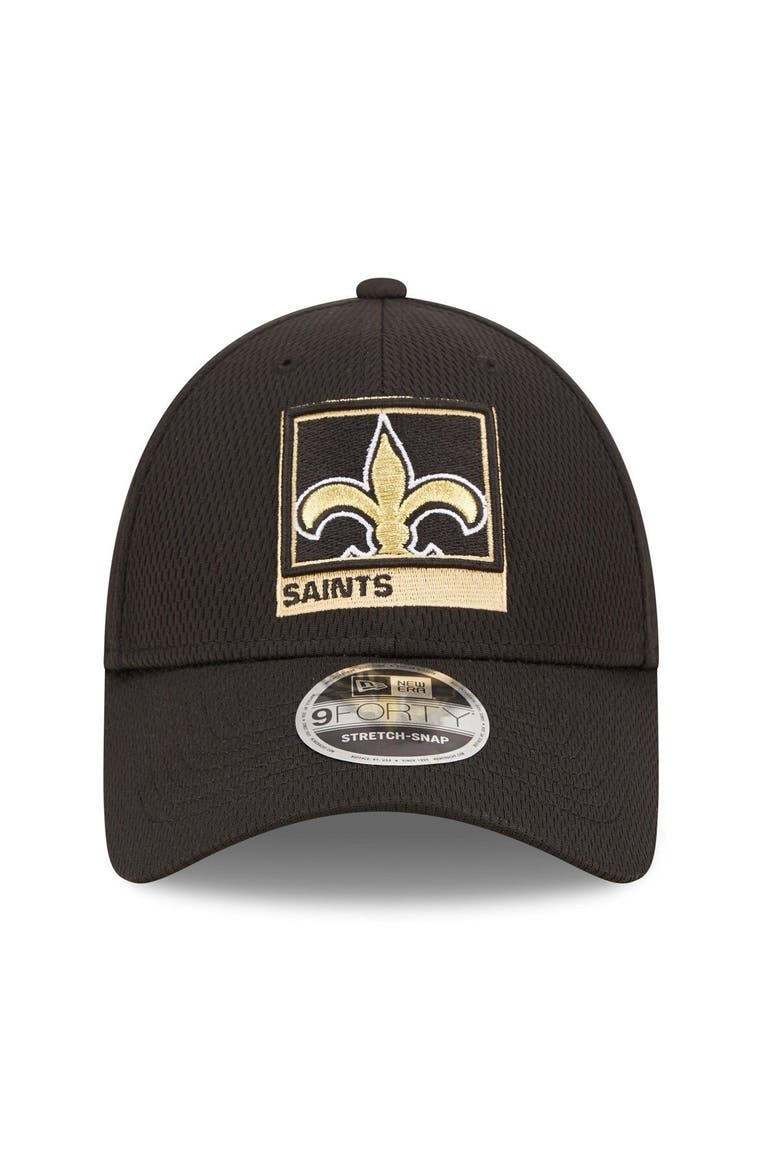 Men's New Era Black New Orleans Saints Framed AF 9FORTY Snapback Hat, Alternate, color, Black