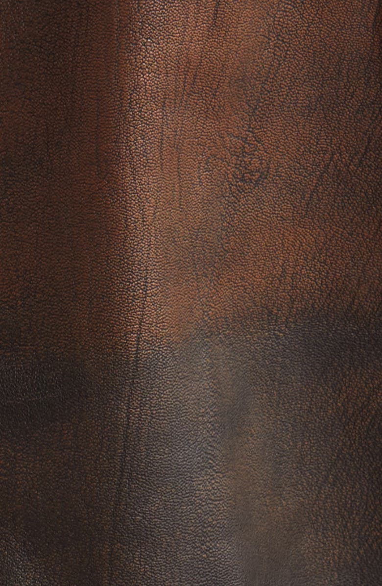 Frye Distressed Water Repellent Leather Aviator Jacket, Alternate, color,