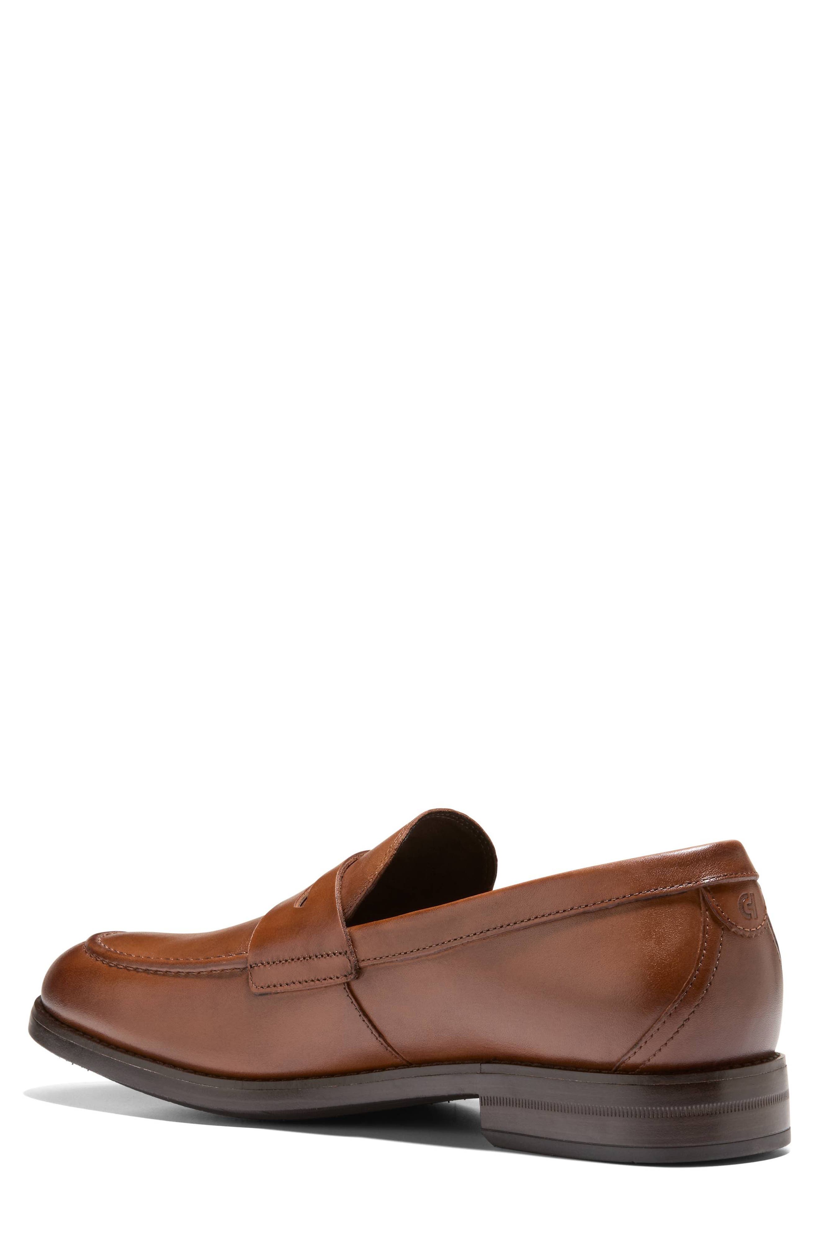 Harmon Grand Penny Loafer, Alternate, color, BRITISH TAN / DARK BROWN