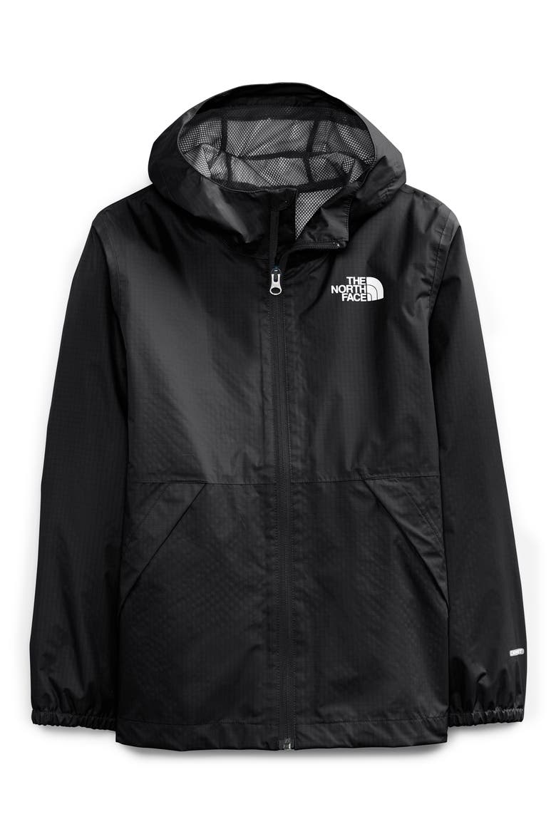Kids' Zipline Waterproof Rain Jacket, Alternate, color, TNF BLACK
