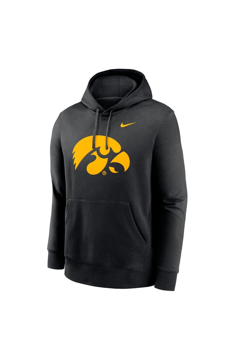 Nike Men's Nike Black Iowa Hawkeyes Primetime Club Fleece Pullover Hoodie, Alternate, color, 