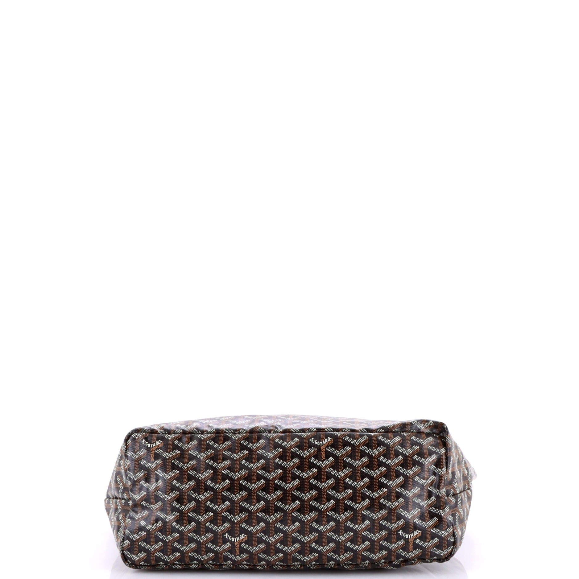 Pre-Owned Goyard Saint Louis Tote Printed Coated Canvas PM, Alternate, color, Brown