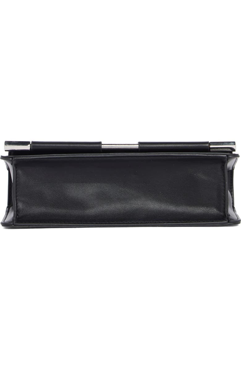 BCBG Bar Hardware Faux Leather Clutch, Alternate, color, Black