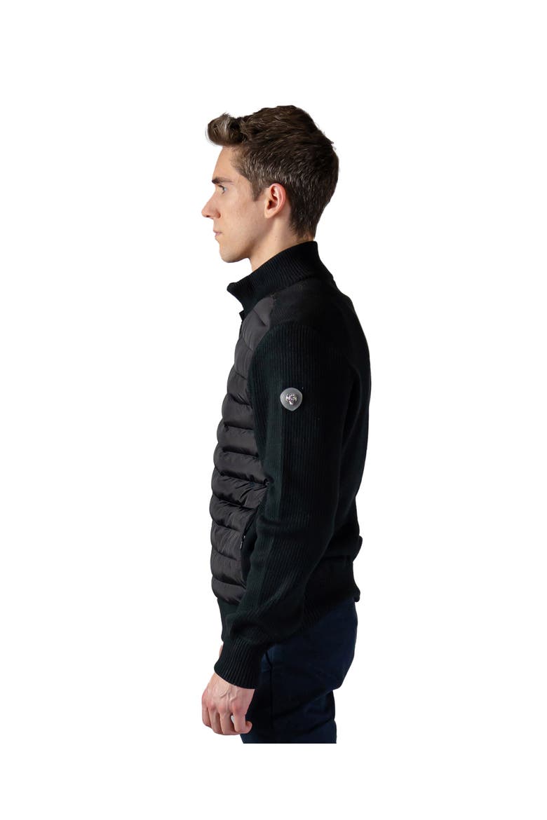 Men's Hybrid Knit Jacket, Alternate, color, MATTE BLACK