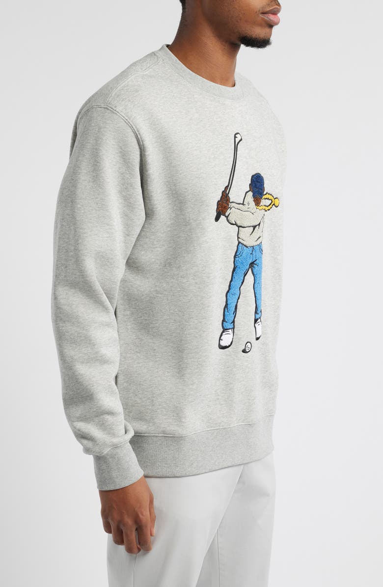 Eastside Golf Swingman Appliqué Sweatshirt, Alternate, color, Heather Grey