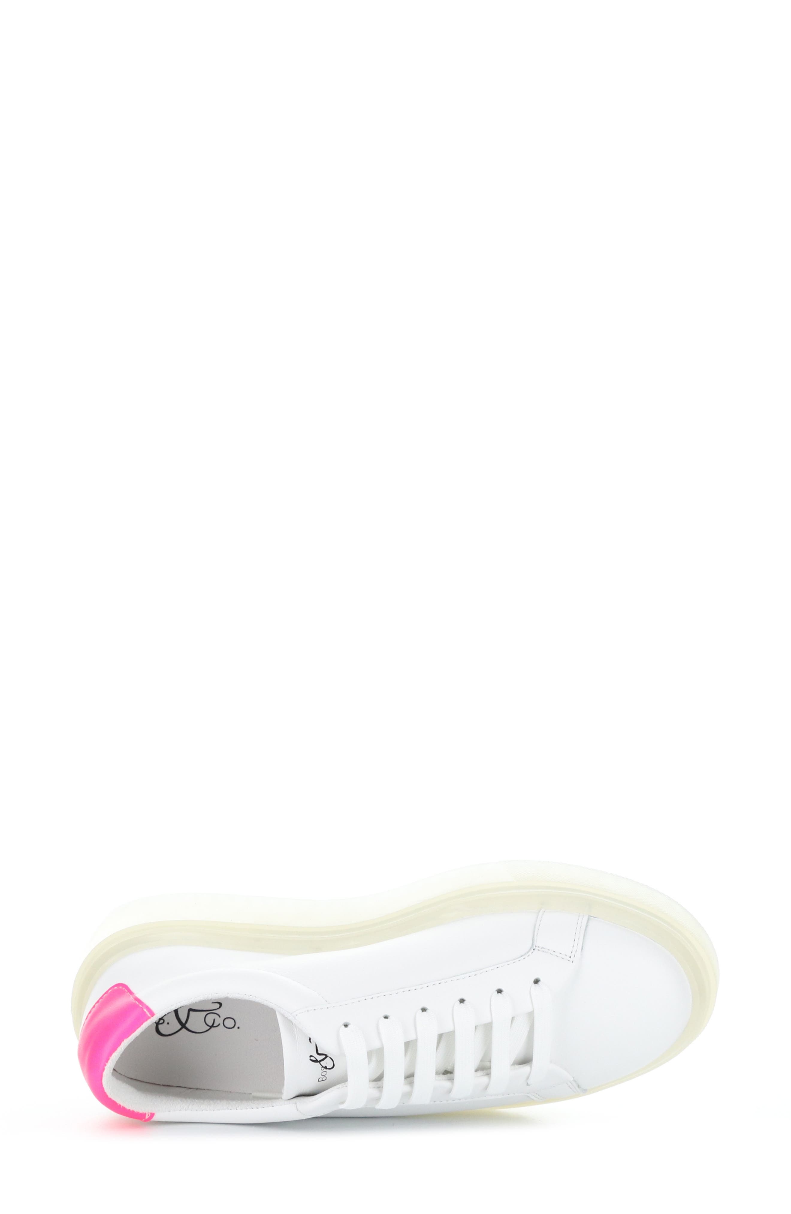 Fuzi Platform Sneaker, Alternate, color, WHITE/ PINK FEEL LEATHER