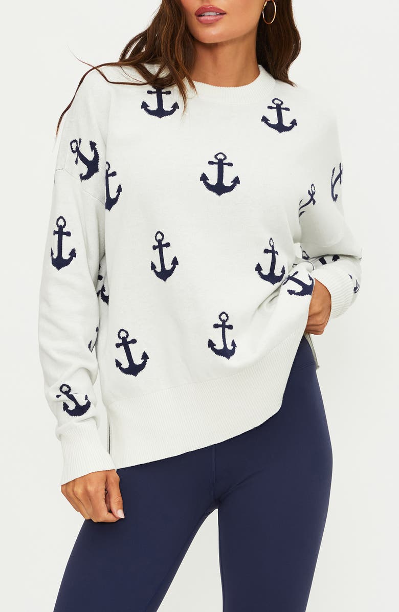 Beach Riot Callie Sweater, Main, color, Regatta Anchor