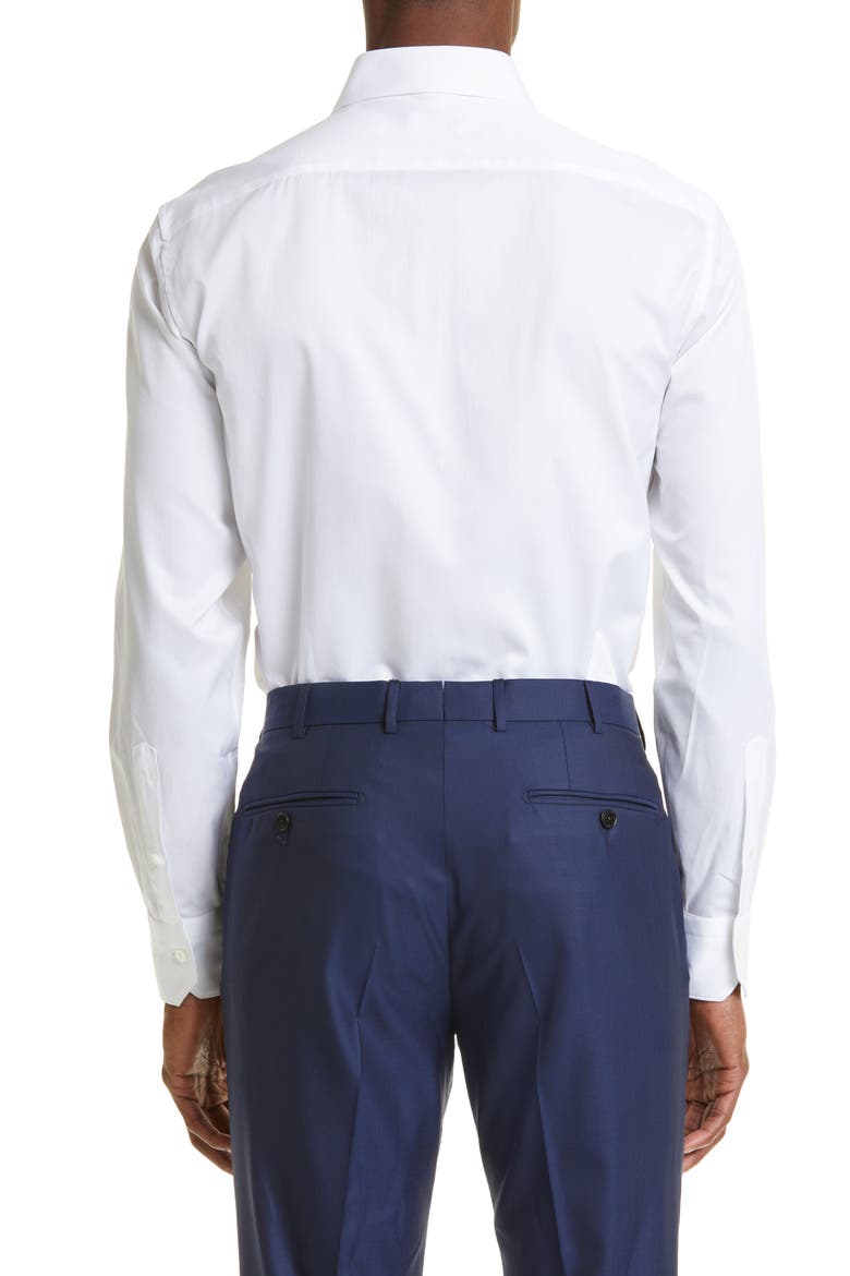 Trofeo Milano Cotton Button-Up Shirt, Alternate, color, WHITE